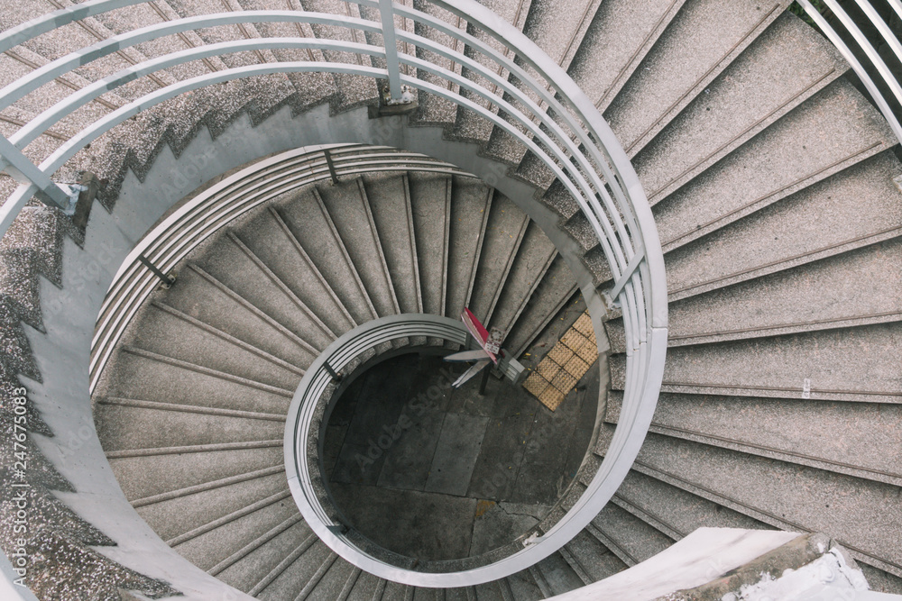 Obraz premium spiral stairs in Hong Kong