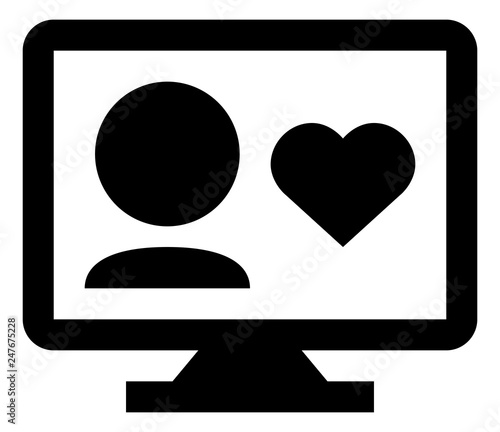 Online Dating Vector Icon