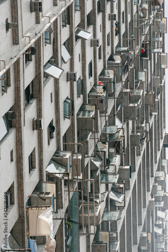 Hong Kong overcrowded building ,apartment and residence