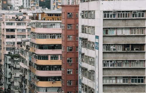 Photography Hong Kong overcrowded building ,apartment and residence