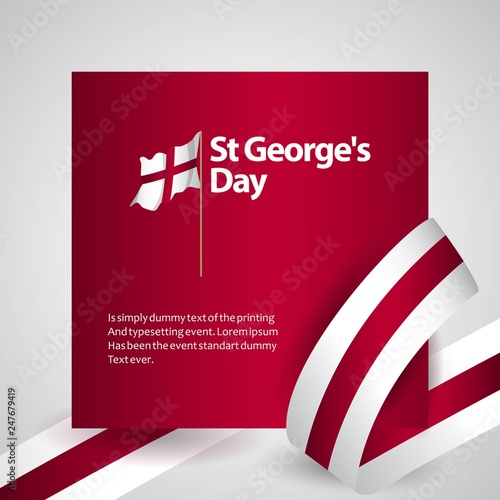 ST George's Day Vector Template Design Illustration
