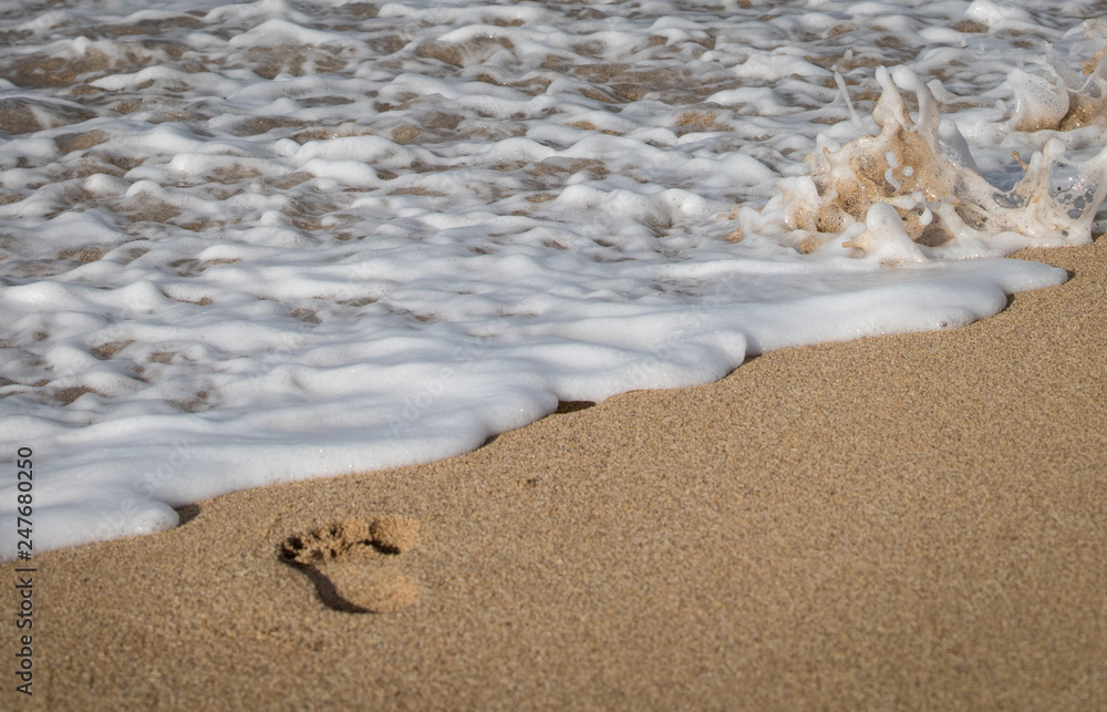 Rainbows on the beach in Hawaii