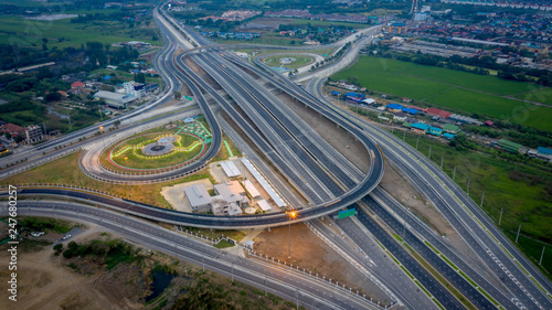 new contruction expressway and ring road industry connections the city for transportation and logistics business in Thailand