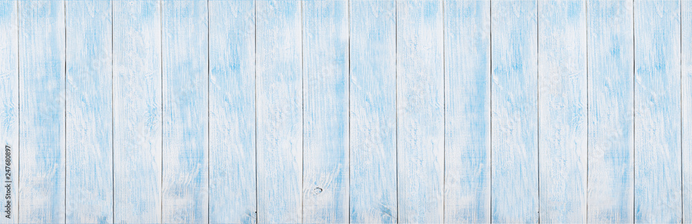 Panoramic white and blue wood board texture and backgrounds. Empty template. Panoramic white and blue wood board texture and backgrounds. Empty template.