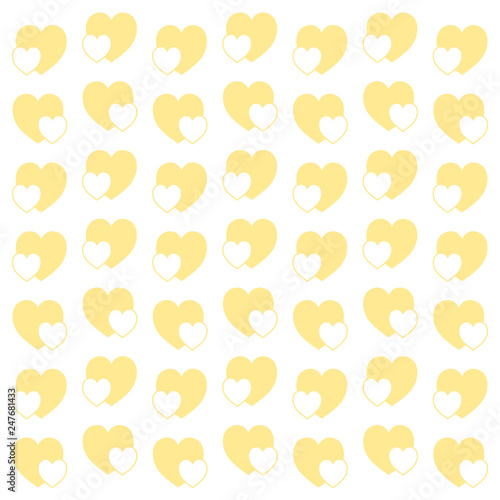 Yellow heart pattern