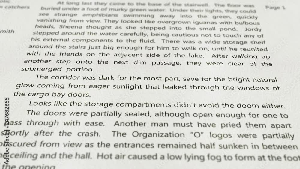 Panning over generic novel paperback typography V2 Panning over generic novel paperback typography V2