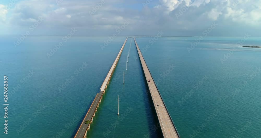 Endless road to infinity, aerial view, Florida Keys, USA, Seven Miles Bridge Endless road to infinity, aerial view, Florida Keys, USA, Seven Miles Bridge