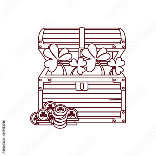 chest with coins isolated icon