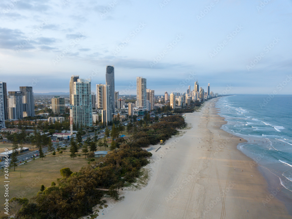 Surfers Paradise beach on the Gold Coast Surfers Paradise beach on the Gold Coast