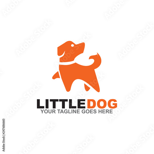 dog logo design vector template