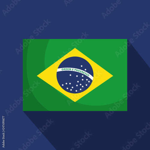 brazilian flag isolated icon