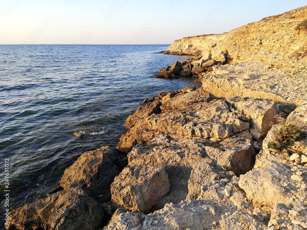 Rocky coast of the Black Sea.