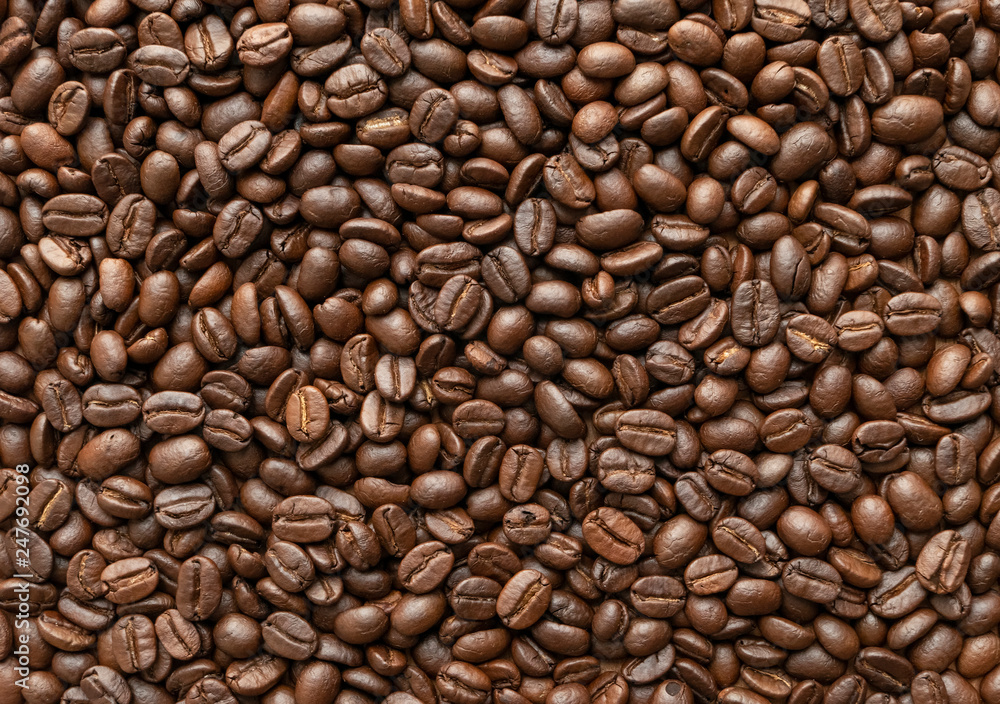 Roasted of coffee beans for background. Close-up. Roasted of coffee beans for background. Close-up.