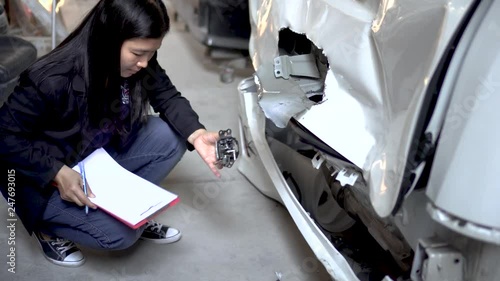 Car service center staff ,Check for car insurance claims ,To repair