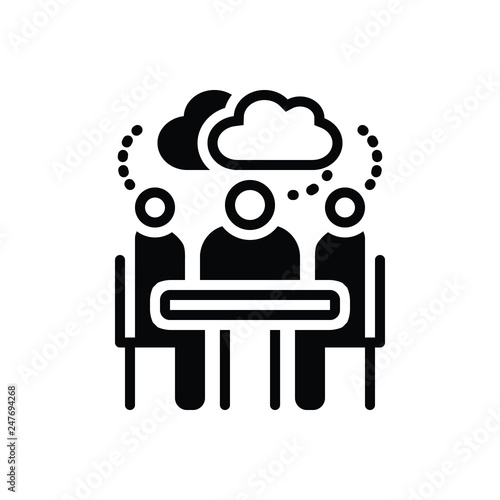 Black solid icon for stereotype 