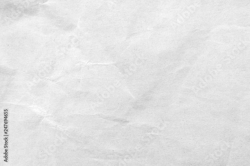 White crumpled paper texture background. Close-up.