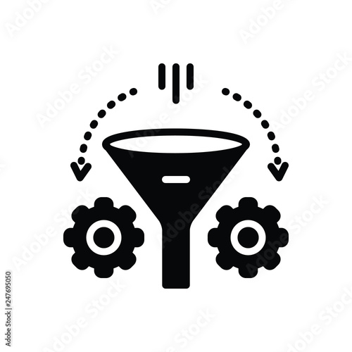 Black solid icon for refinement 