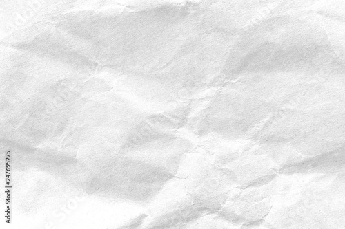 White crumpled paper texture background. Close-up.