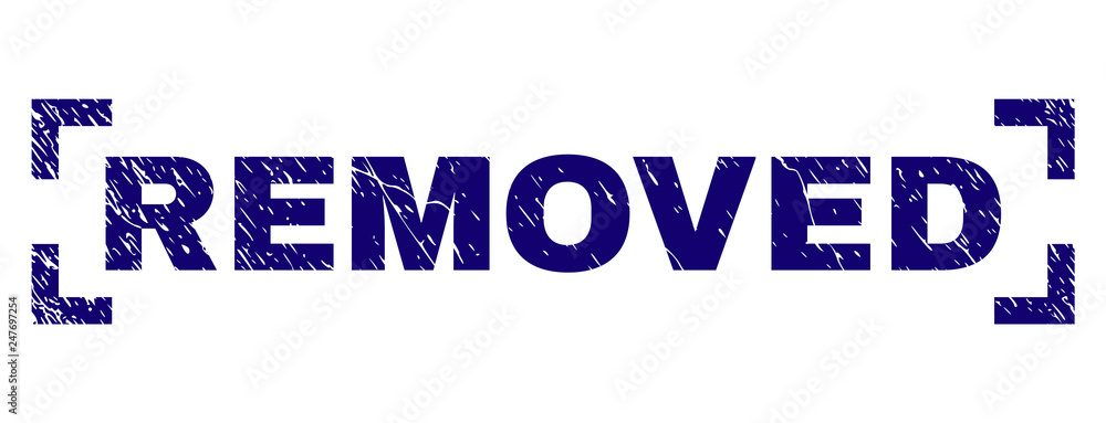 REMOVED text seal imprint with distress texture. Text title is placed between corners. Blue vector rubber print of REMOVED with grunge texture. REMOVED text seal imprint with distress texture. Text title is placed between corners. Blue vector rubber print of REMOVED with grunge texture.