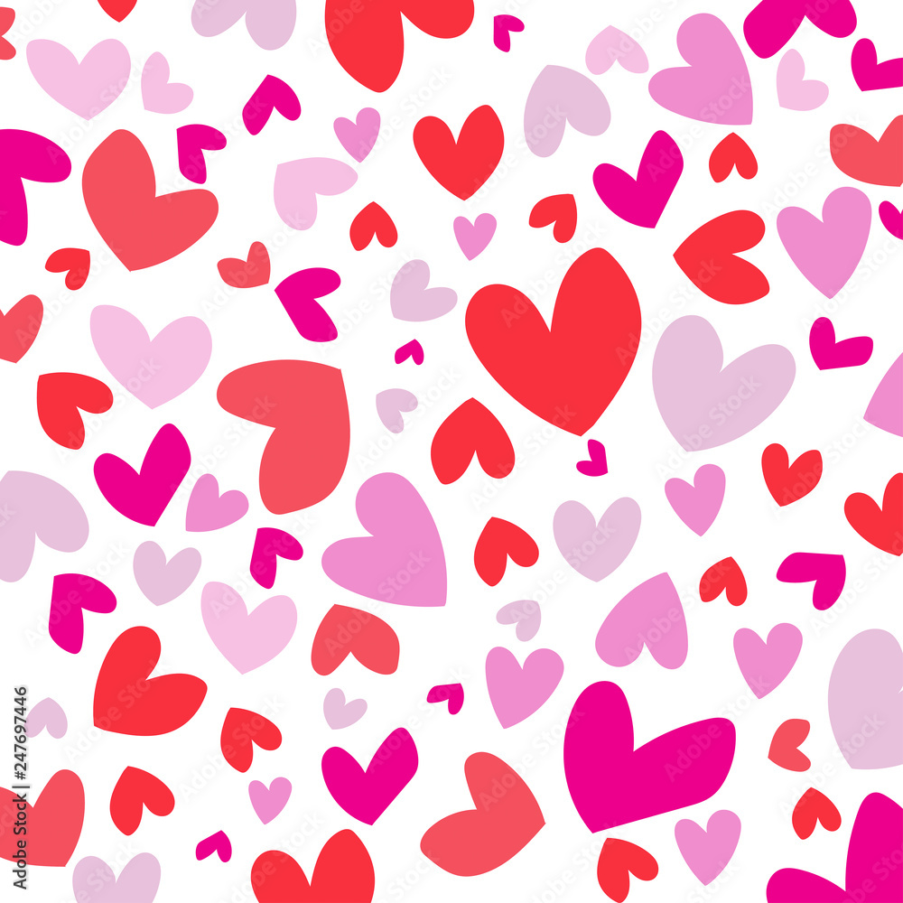 Abstract of hearts shape, Illustration art design. Vector design for Valentine's greeting card.