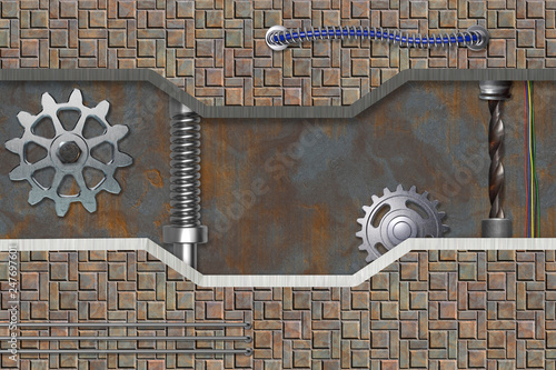 Abstract Metal textured Ind...