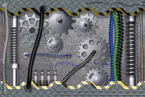 Abstract Metal textured Ind...