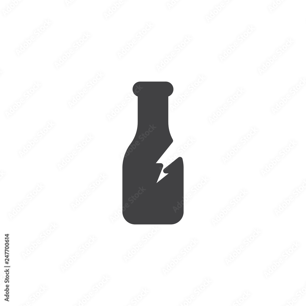 Broken glass bottle trash vector icon. filled flat sign for mobile concept and web design. Glass waste simple solid icon. Symbol, logo illustration. Pixel perfect vector graphics Broken glass bottle trash vector icon. filled flat sign for mobile concept and web design. Glass waste simple solid icon. Symbol, logo illustration. Pixel perfect vector graphics