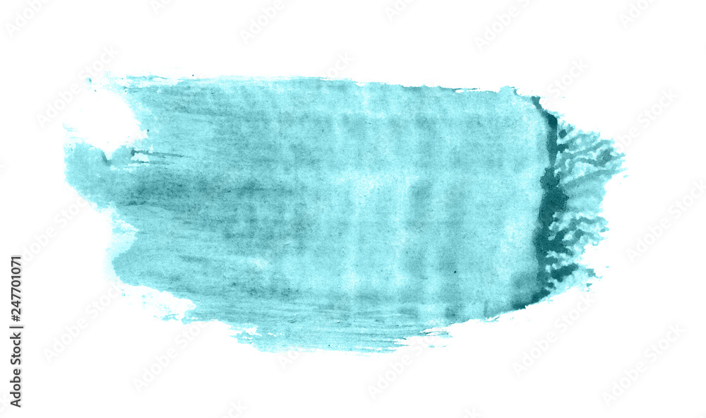 Fototapeta premium Streszczenie tło akwarela rysowane ręcznie na papierze. Wolumetryczne elementy dymne. Kolor niebiesko-zielony, cieniowany świerk. Do projektowania, sieci, kart, tekstu, dekoracji, powierzchni.