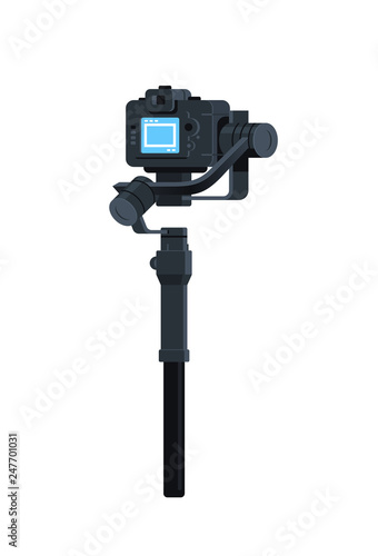 Motorized gimbal stabilizer for DSLR mirrorless cameras
