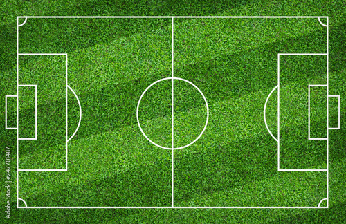 Football field or soccer field for background. Green lawn court for create game. © Lifestyle Graphic