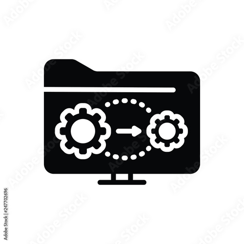 Black line icon for active