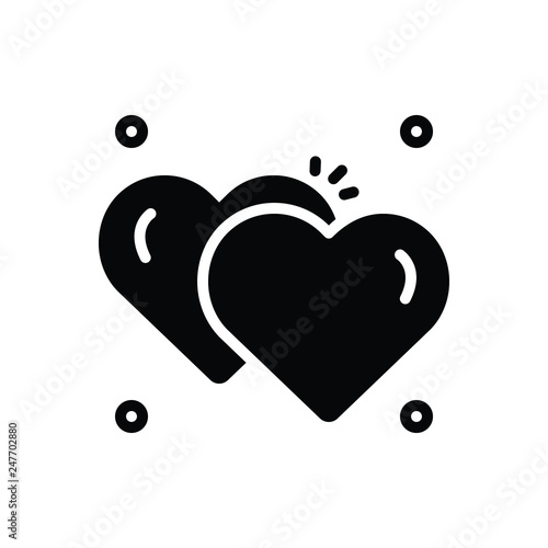 Black line icon for adhere 