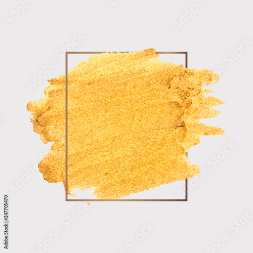 Gold brush stroke