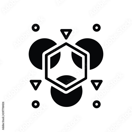 Black solid icon for abnormal 