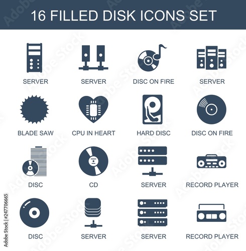 16 disk icons