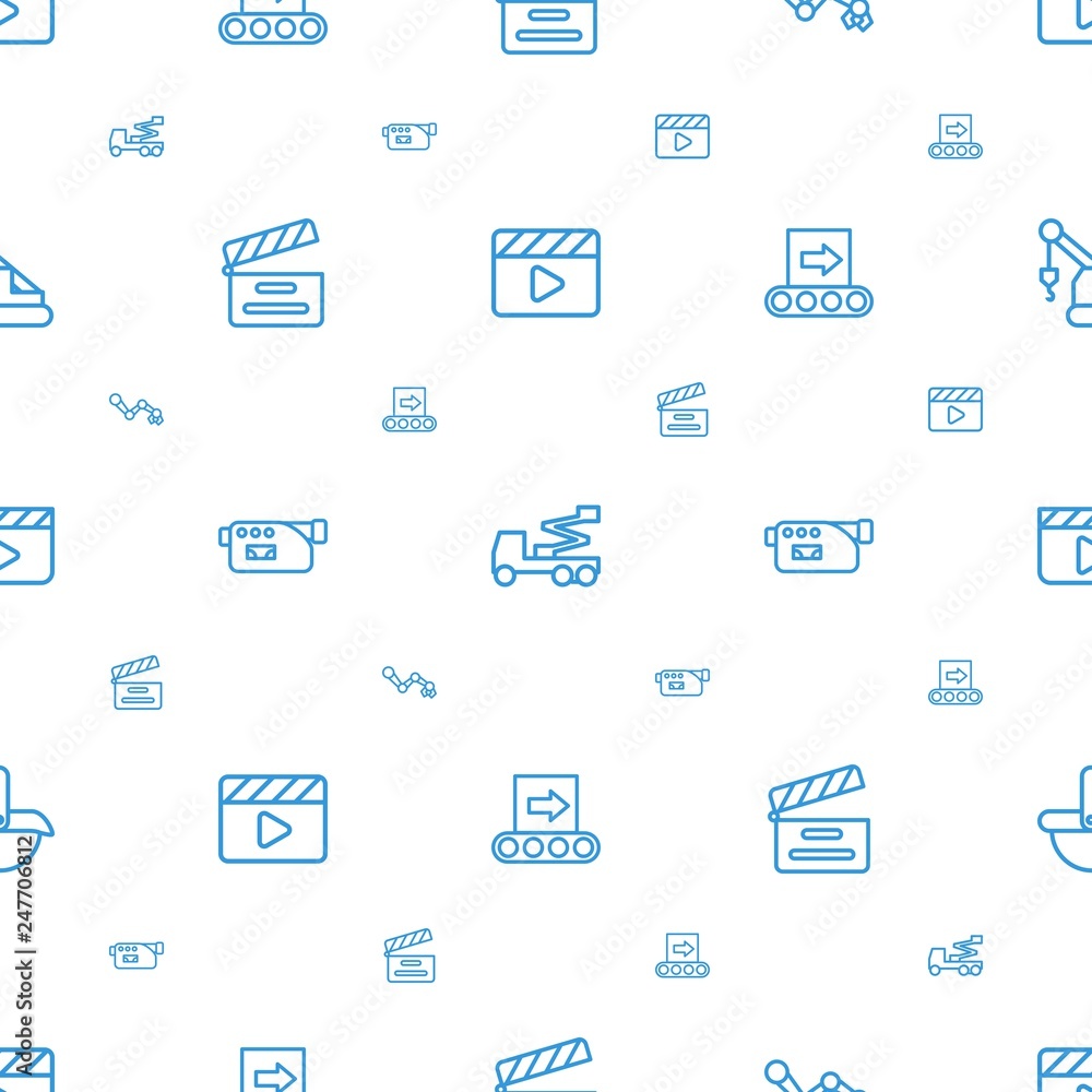 production icons pattern seamless white background production icons pattern seamless white background