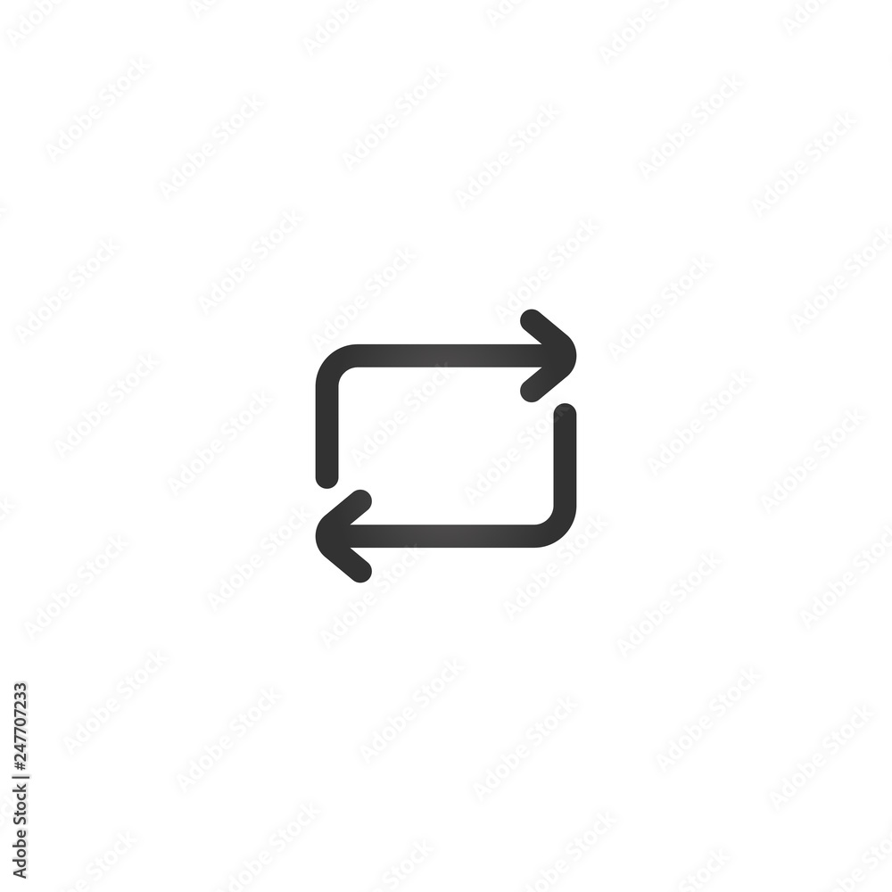 repeat refresh upgrade rectangle arrows. Vector illustration isolated on white background. repeat refresh upgrade rectangle arrows. Vector illustration isolated on white background.