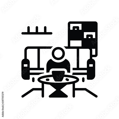 Black solid icon for tearoom 