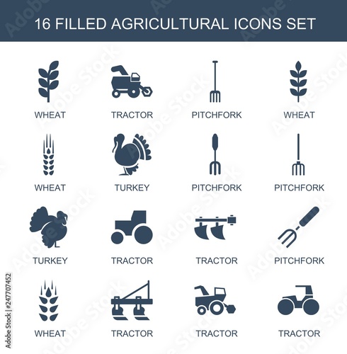 16 agricultural icons