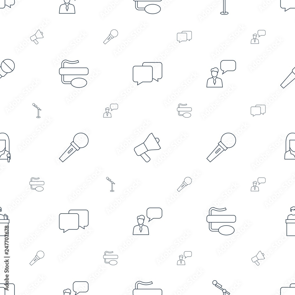 speak icons pattern seamless white background speak icons pattern seamless white background