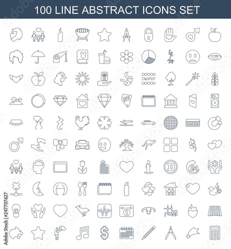 100 abstract icons