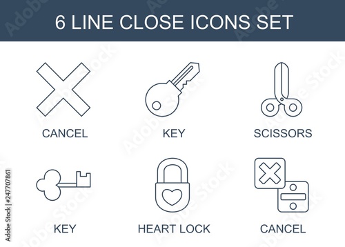 close icons