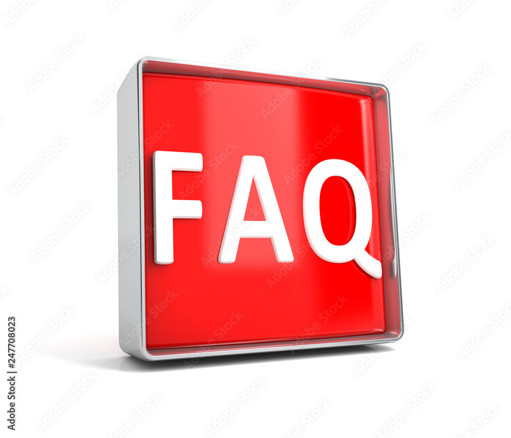 Faq - web button isolated on white background Faq - web button isolated on white background