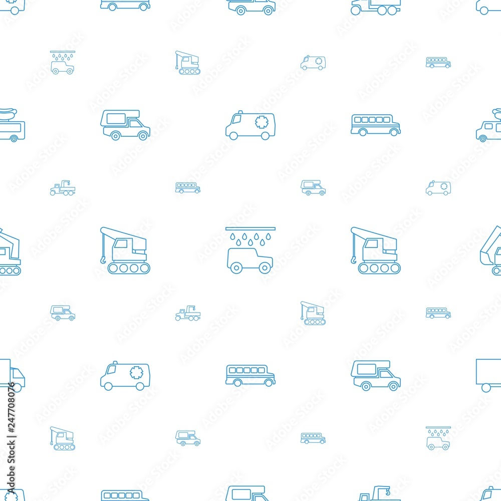 Fototapeta premium vehicle icons pattern seamless white background