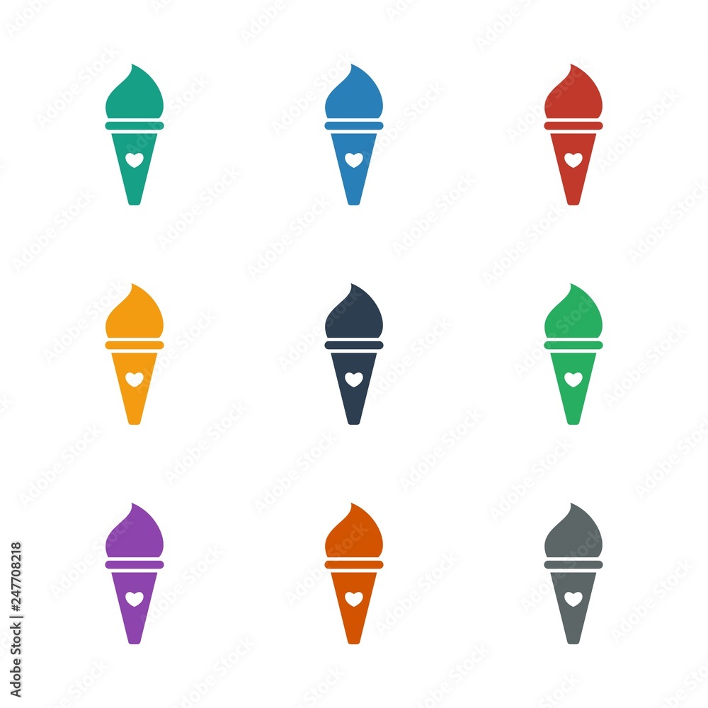 Fototapeta premium ice cream icon white background