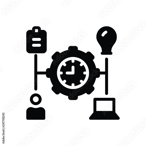 Black solid icon for manage 
