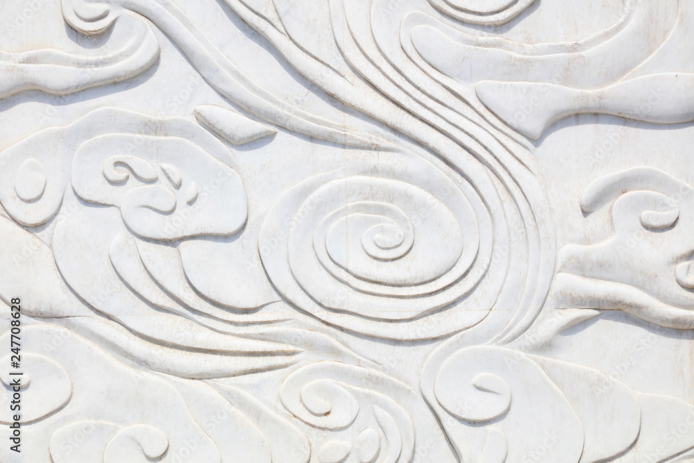 Foto White wall sculpture
