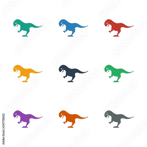 dinosaur icon white background © HN Works