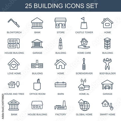 25 building icons