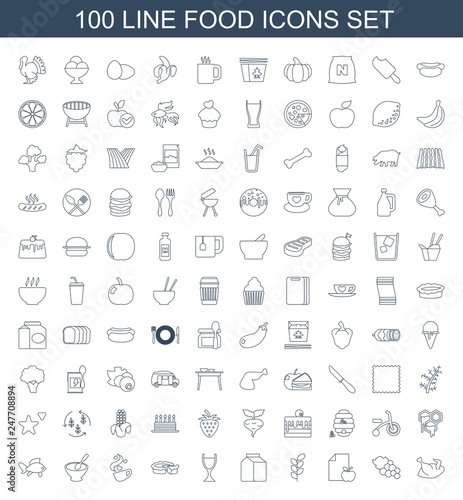100 food icons